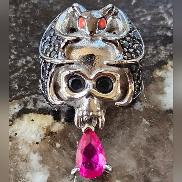 GNOCE Cool Bat Skull Charm No. BSCS02 Halloween - Picture 1 of 4